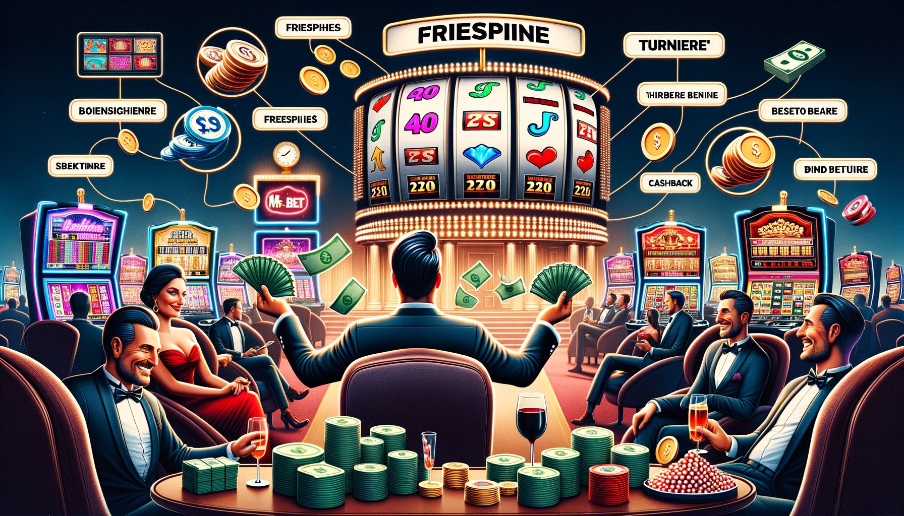 Freispiele, Turniere, VIP-Level und Cashback